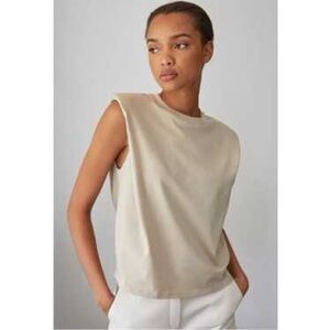 Aritzia Babaton Muscle Tee, Beige / Peach, Small